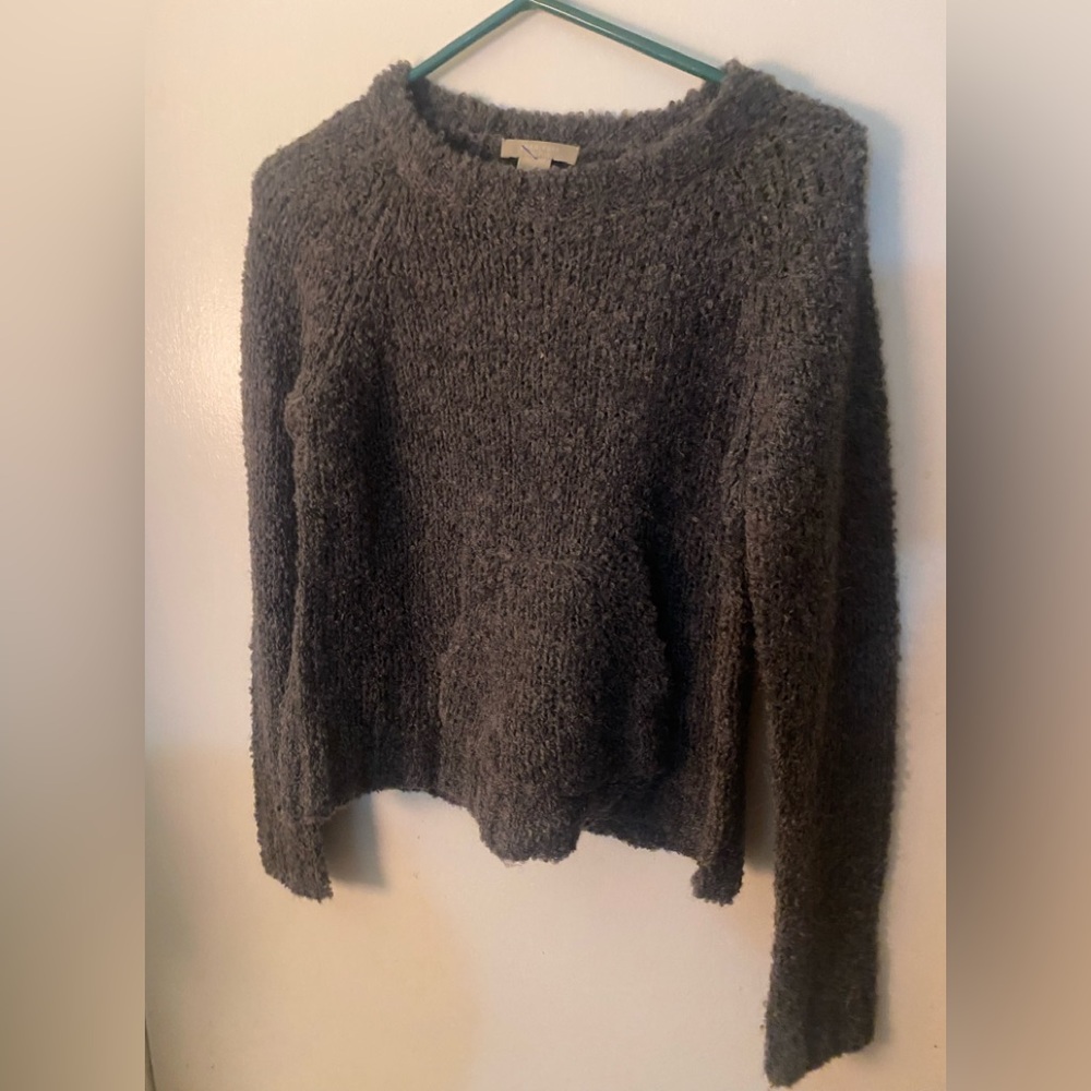 Wool and alpaca blend Cozy Charcoal Sweater Medium